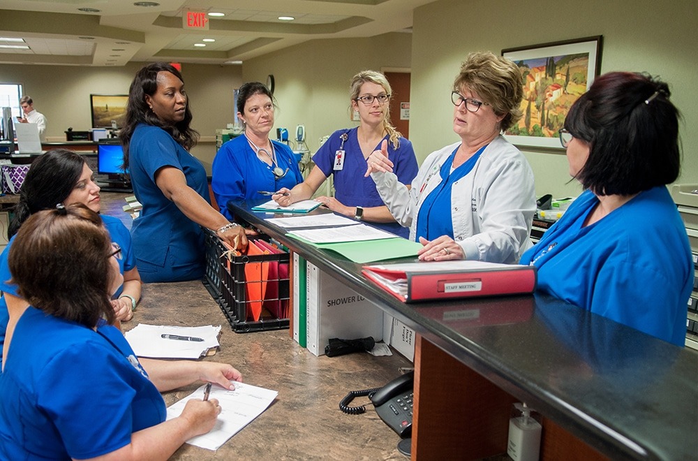 Nurses at The NeuroMedical Center Meeting as a Group