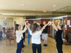 Patients participating in Dance for PD classes at The NeuroMedical Center