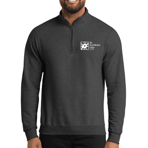 front of NeuroMedical Center Clinic black half zip